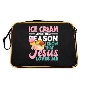 Amateur de crème glacée Jésus amour - Sac Retro - noir/or - Dos