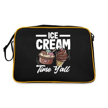 L’heure de la glace pour les amateurs de glaces - Sac Retro - noir/or - Dos