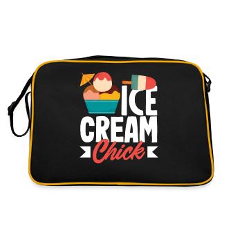 Amateur de crème glacée poussin design - Sac Retro - noir/or - Dos