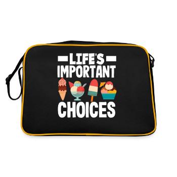 Décisions importantes pour les amateurs de crème glacée - Sac Retro - noir/or - Dos