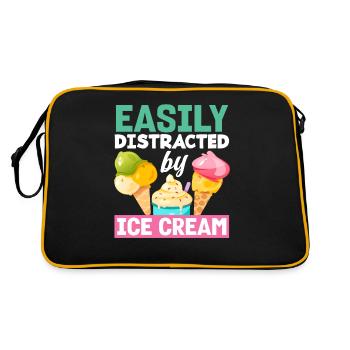 Facilement distrait par les amateurs de glaces - Sac Retro - noir/or - Dos