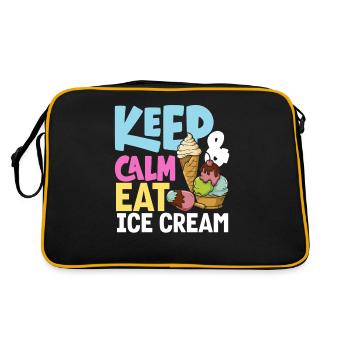 Amateurs de glaces : restez calme et mangez des glaces - Sac Retro - noir/or - Dos