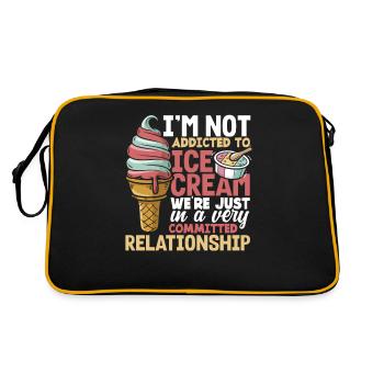 Dicton de relation d’amateur de crème glacée - Sac Retro - noir/or - Dos