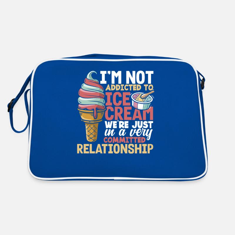Eiscreme Liebhaber Beziehung Spruch Retro Tasche