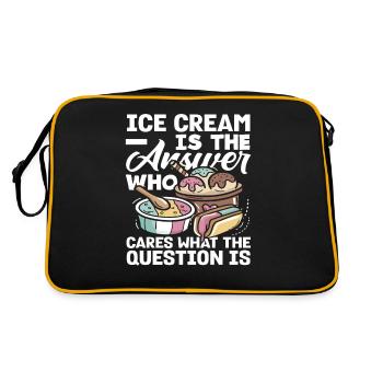 Les amateurs de glaces sont la réponse - Sac Retro - noir/or - Dos