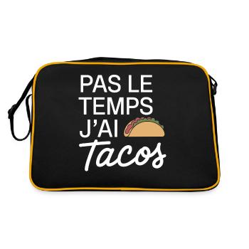 No Time I Have Tacos Gourmet Gift - Retro Bag - black/gold - Back