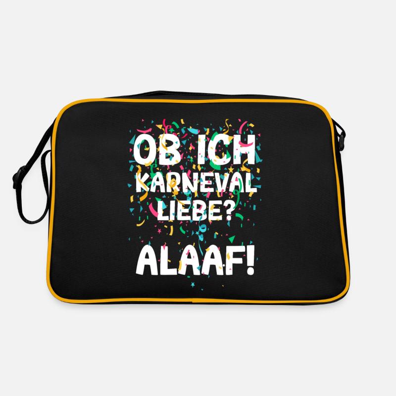 Ob ich Karneval Liebe Alaaf Fastnacht Konfetti Retro Tasche
