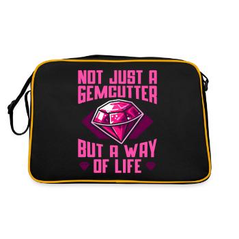 Gemstone cutter - Retro Bag - black/gold - Back