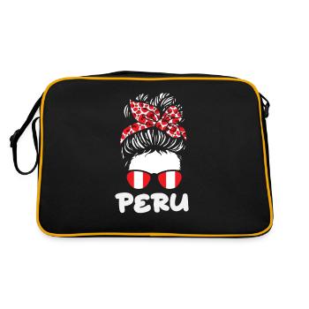 Pérou Cadeau péruvien - Sac Retro - noir/or - Dos