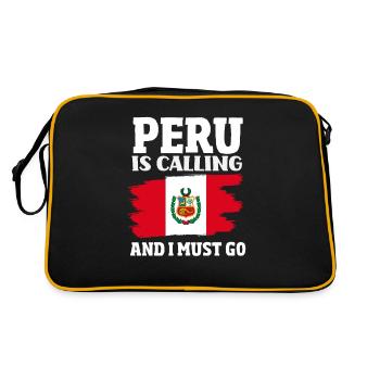 Pérou Cadeau péruvien - Sac Retro - noir/or - Dos