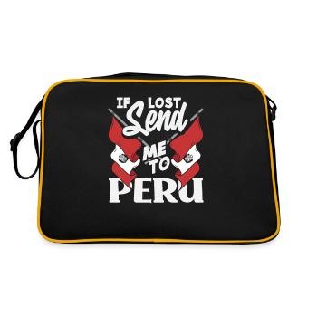 Pérou Cadeau péruvien - Sac Retro - noir/or - Dos
