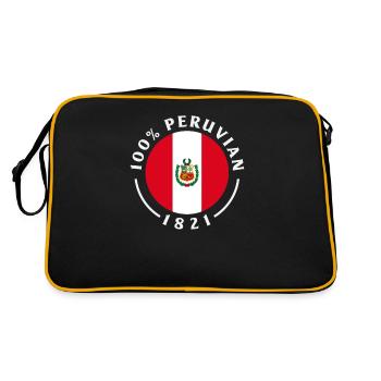 Pérou Cadeau péruvien - Sac Retro - noir/or - Dos
