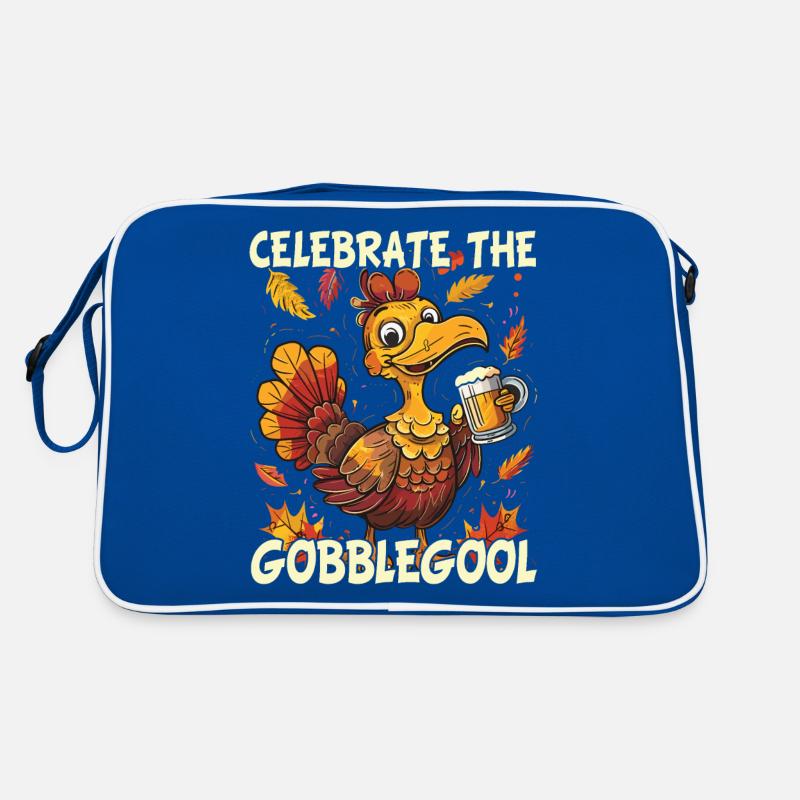 Gobblegool Turkeyday Thanksgiving Retro Tasche
