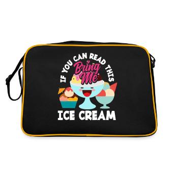 Apportez-moi de la crème glacée pour les amateurs de crème glacée - Sac Retro - noir/or - Dos
