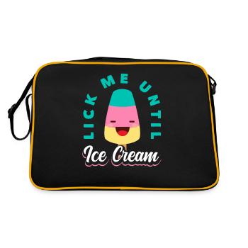 Amateur de crème glacée lèche-moi jusqu’à ce que - Sac Retro - noir/or - Dos