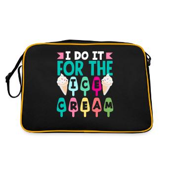 Je le fais pour l’amateur de glaces - Sac Retro - noir/or - Dos