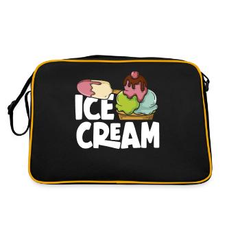 Plaisir coloré des amateurs de crème glacée - Sac Retro - noir/or - Dos