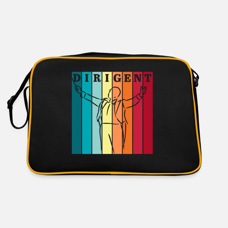 Dirigent Eigenschaften Chorleiter Musiklehrer Retro Tasche