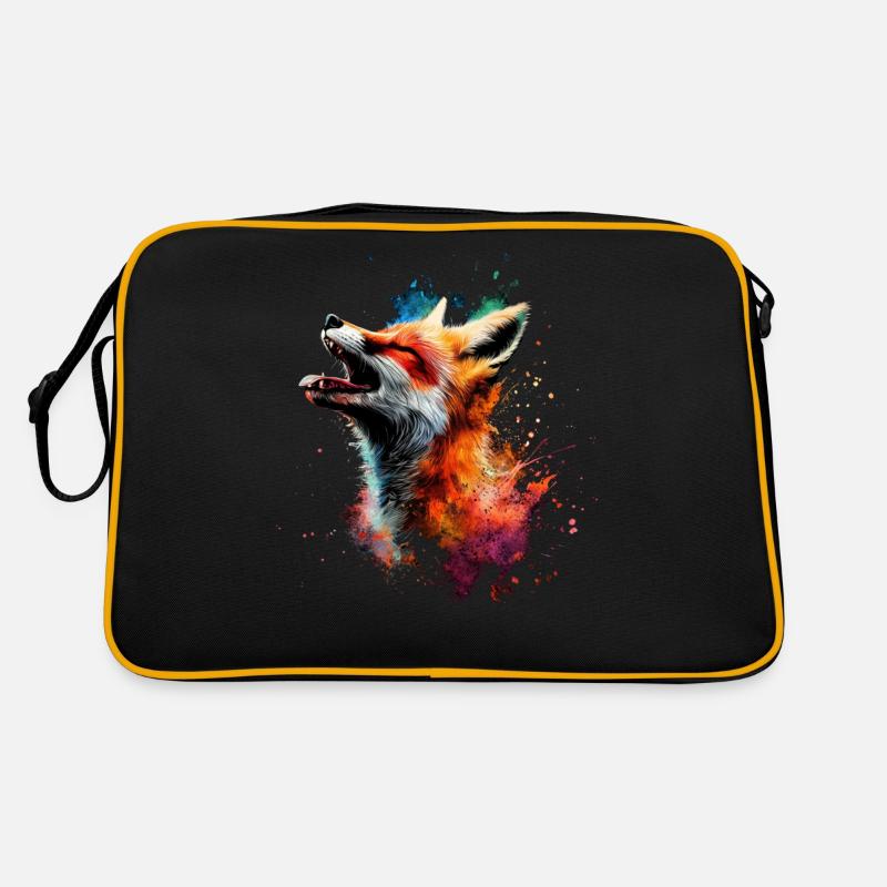 Artistic, Colorful, Fox, Forest Animal, Fox Retro Bag