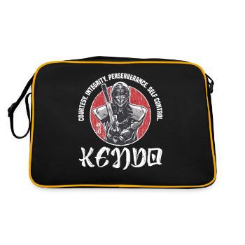 Decency. Integrity. Perseverance. Self-control. - Retro Bag - black/gold - Back