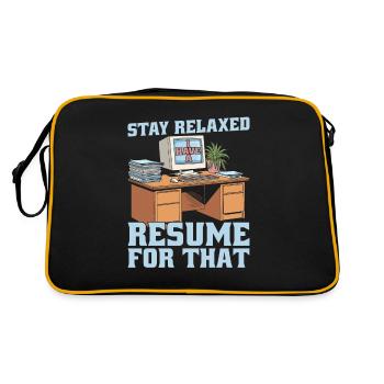 Hr Assistent - Retro Tasche - Schwarz/Gold - Hinten