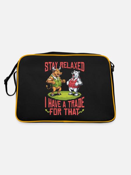 Makler - Retro Tasche - Schwarz/Gold - Hinten