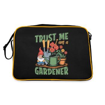 Gärtner - Retro Tasche - Schwarz/Gold - Hinten