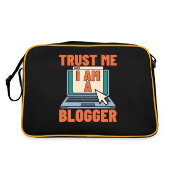 Blogger Blogging - Retro Bag - black/gold - Back