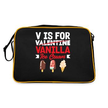 Vanille Eis Liebhaber Eiscreme - Retro Tasche - Schwarz/Gold - Hinten