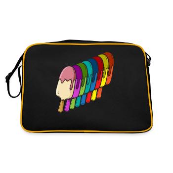 Amateur de crème glacée Arc-en-ciel - Sac Retro - noir/or - Dos