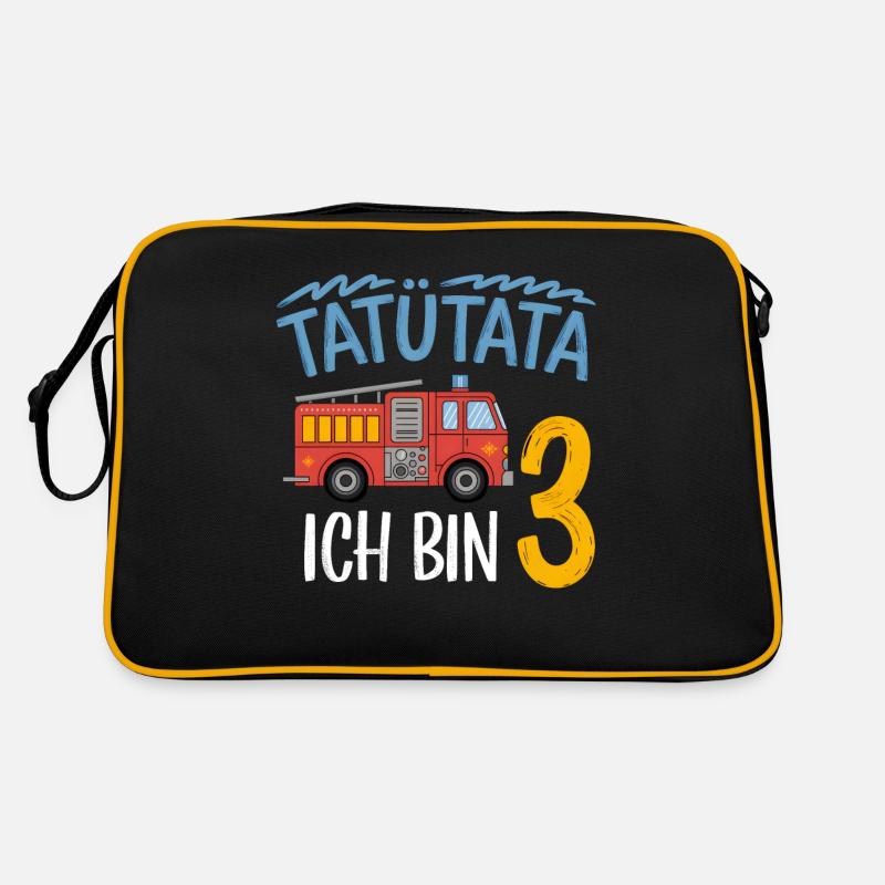Tatütata Feuerwehr 3. Geburtstag Retro Tasche