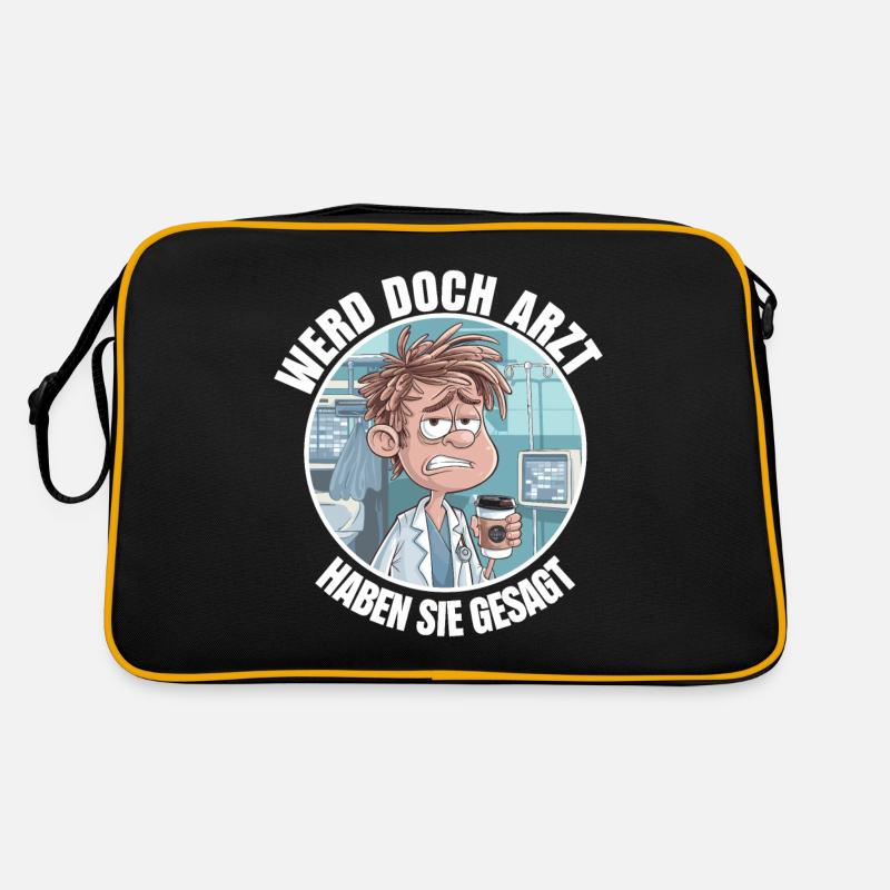 Werde Doch Arzt Lustiges Ärzte Medizin Spruch Retro Tasche