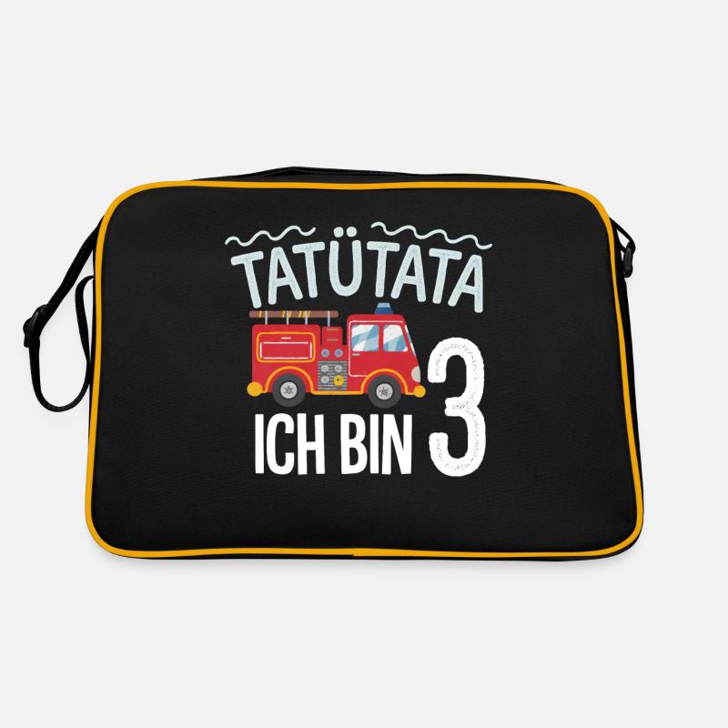 Tatütata Feuerwehr 3. Geburtstag Retro Tasche