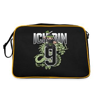 T-shirt d’anniversaire ninja J’ai 9 ans - Sac Retro - noir/or - Dos