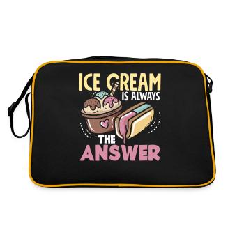 Amateur de crème glacée Répondre toujours - Sac Retro - noir/or - Dos