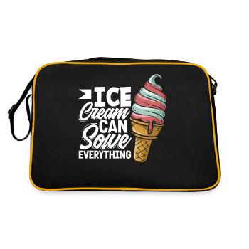 Amateurs de glaces - la crème glacée peut tout résoudre - Sac Retro - noir/or - Dos
