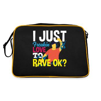 Techno Lover - J’aime tellement la rave - Sac Retro - noir/or - Dos