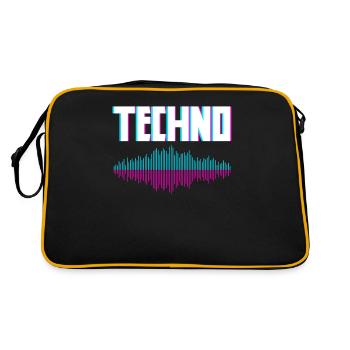 Des vagues techno pour les amateurs de techno - Sac Retro - noir/or - Dos