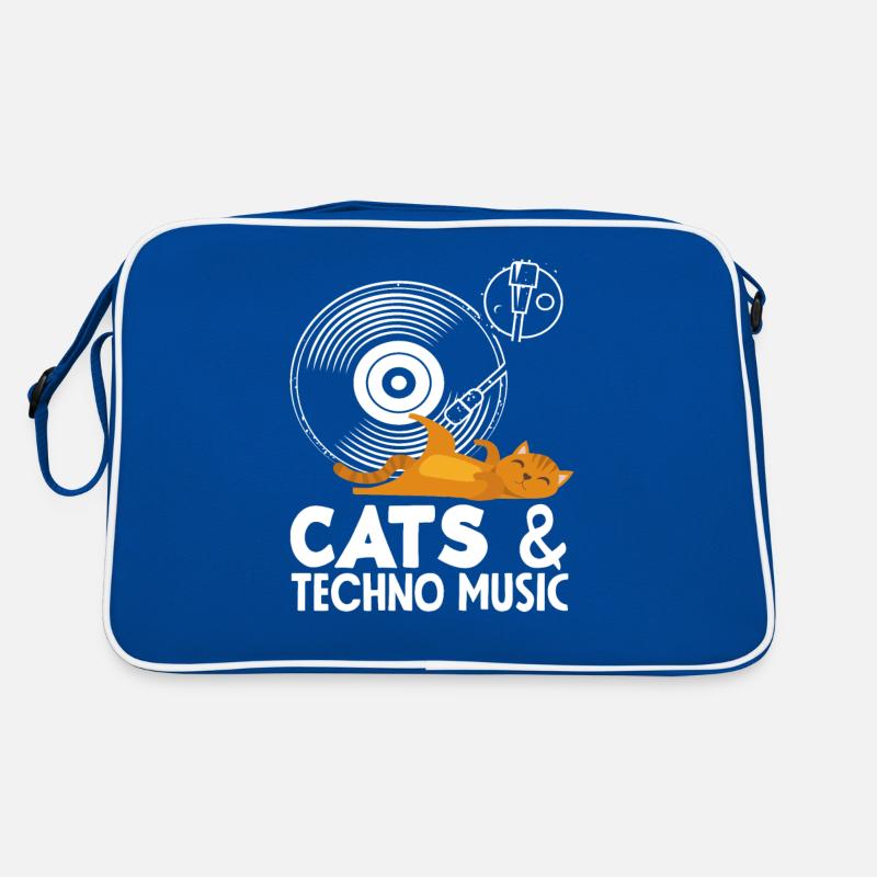 Amateur de techno, chats et mélomanes Sac Retro