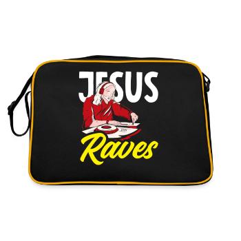 Amateur de techno Jesus Raves DJ Art - Sac Retro - noir/or - Dos