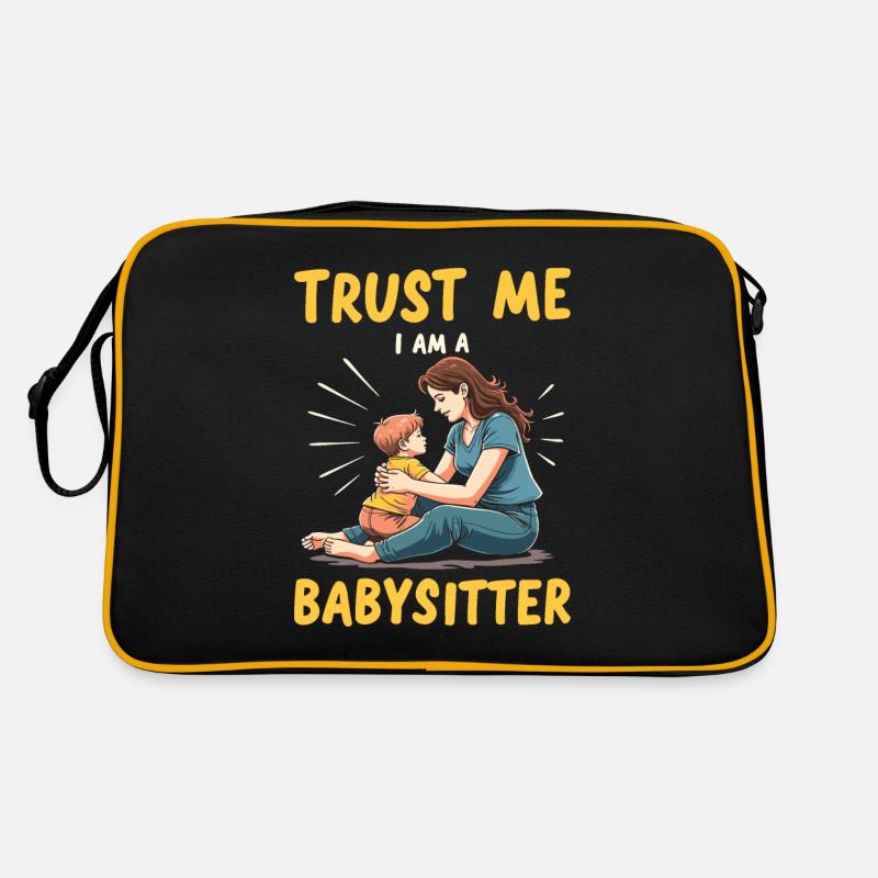 Babysitter - Retro Tasche - Schwarz/Gold