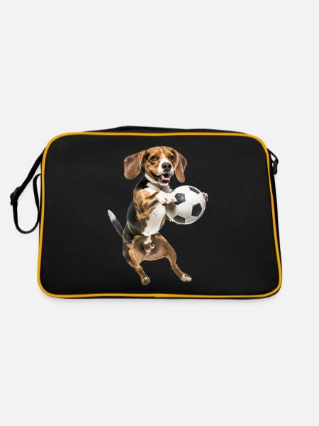 Beagle - Sac Retro - noir/or - Dos