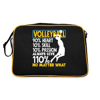 Volley-ball 110% Ne lâchez jamais - Sac Retro - noir/or - Dos
