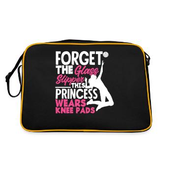 Cette princesse joue au volley-ball - Sac Retro - noir/or - Dos