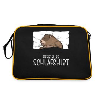 Chemise de nuit officielle Pyjama marmotte - Sac Retro - noir/or - Dos