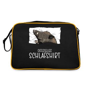 Chemise de nuit officielle Pyjama sanglier - Sac Retro - noir/or - Dos