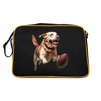 Labrador Retriever - Sac Retro - noir/or - Dos