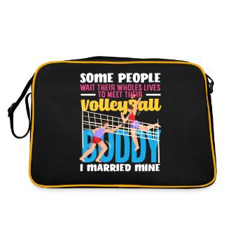 Volleyball Buddy I Got Married Mine - Retro Bag - black/gold - Back