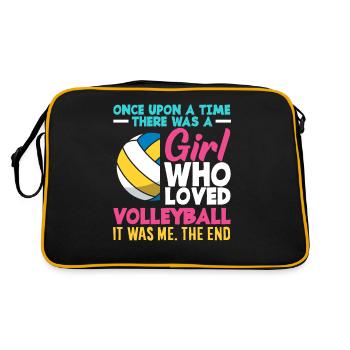 Girl Loved Volleyball It Was Me - Retro Bag - black/gold - Back