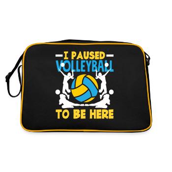 J’ai fait une pause pour être ici - Sac Retro - noir/or - Dos